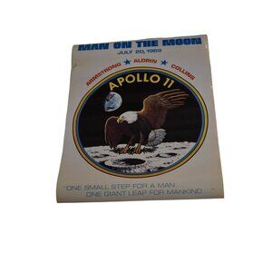 Vintage Apollo 11 Moon Landing Collector set of 7 posters 28x21